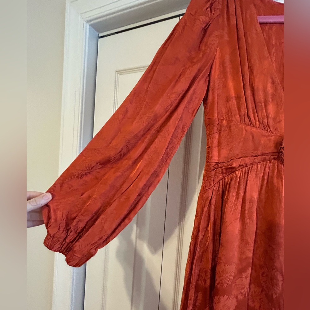 Orange Jacquard Midi Dress - Love, Whit by Whitney Port - Picture 8 of 16